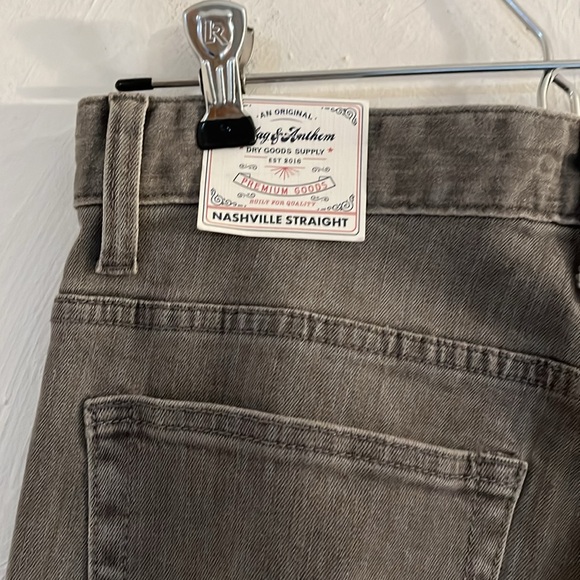 Flag & Anthem Nashville Straight Men’s Jeans, 28/32, Wilkeson Wash Gray, NWT - Picture 4 of 14